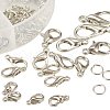 Zinc Alloy Plated Mixed Sizes Lobster Clasps and Iron Jump Rings Jewelry Findings In One Box for Craft PALLOY-PH0001-01-2
