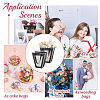 Mother's Day Trapezoid Paper Flower Gift Tote Bags with Plastic Visible Window ABAG-WH0045-25B-7