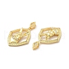 Rack Plating Eco-Friendly Brass Micro Pave Cubic Zirconia Pendants KK-A177-10G-3