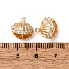 Brass Micro Pave Clear Cubic Zirconia Charms KK-Z112-32G-3