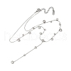 304 Stainless Steel Micro Pave Clear Cubic Zirconia Pendant Necklaces NJEW-Z088-01P-2