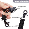 SUPERFINDINGS 2Pcs Polyester Fiber & Iron Braided Clamp AJEW-FH0005-39B-3
