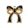 Rack Plating Alloy Enamel Pendants X1-ENAM-S021-04G-F-1