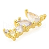 Rack Plating Brass Cubic Zirconia Charms KK-S396-30G-2