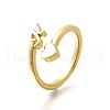 Brass Cuff Rings for Women RJEW-U044-K-4