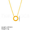 304 Stainless Steel Twisted Ring Pendant Necklaces for Women FS-WGB56F0-01-1