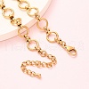 304 Stainless Steel Ring Link Chain Anklets AJEW-A057-02G-2