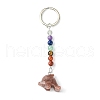 Dolphin Natural Gemstone Keychain KEYC-F040-05-2