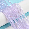 Baking Painted Transparent Glass Beads Strands DGLA-A034-J3mm-B06-2