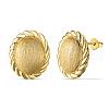 Oval 925 Sterling Silver Stud Earrings for Woman EJEW-F364-02G-2