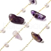 Handmade Natural Amethyst Chip Beaded Chains CHC-F020-02G-06-1