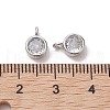 Brass Micro Pave Clear Cubic Zirconia Pendants KK-K360-13P-3