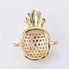 Brass Micro Pave Cubic Zirconia Links ZIRC-E135-05G-2