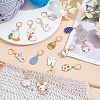 Easter Rabbit & Egg Alloy Enamel Locking Stitch Markers HJEW-GO00108-4