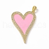Brass Micro Pave Cubic Zirconia Pendants KK-P224-02G-04-1