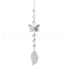 Metal with Glass Beaded Hanging Pendant Decorations PW-WG18174-03-1