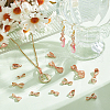   54Pcs 9 Styles Brass Ice Pick Pinch Bails for Pendant Making KK-PH0009-96-5