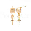 Brass Stud Earring Findings KK-S364-053-2