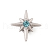 Rhinestone Star Clip-on Earrings EJEW-B116-01P-04-4