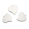 Tarnish Resistant 201 Stainless Steel Heart Stamping Blank Tag Pendants STAS-S031-16-2