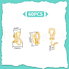 Unicraftale 60Pcs Brass Clip-on Earring Findings KK-UN0001-88-3