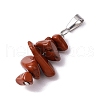 28Pcs 28 Styles Natural Mixed Gemstone Chip Pendants PALLOY-JF02817-5