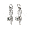 Brass Micro Pave Cubic Zirconia Pendants KK-U056-48P-1