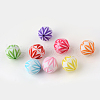 Craft Style Acrylic Corrugated Beads SACR-S845-M-1