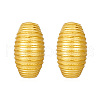 Geometric Stainless Steel Stripe Oval Stud Earrings IX6748-5