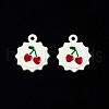 Spray Painted Alloy Pendants X-ENAM-S127-032-RS-2