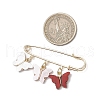 Butterfly Alloy Acrylic Pendant Brooches JEWB-BR00184-02-3