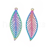 201 Stainless Steel Pendants X-STAS-B038-05MC-2