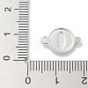 Rack Plating Brass Flat Round Connector Charms KK-L224-095P-03-3