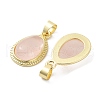 Natural Rose Quartz Pendants G-M405-05G-02-3