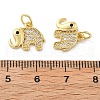 Brass Micro Pave Cubic Zirconia Pendants KK-C092-18B-G-3