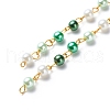 Handmade Glass Pearl Round Beaded Chains AJEW-SZ0002-40D-2