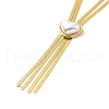 Acrylic Pearl Pendant Lariat Necklace NJEW-P271-03G-A-1