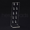 Transparent Acrylic Earrings Display Stands EDIS-G014-05-4