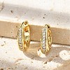 Oval Brass Micro Pave Clear Cubic Zirconia Hoop Earrings EJEW-D311-133G-4