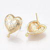 Brass Stud Earring Findings KK-T038-496G-2