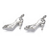 Rack Plating Alloy Rhinestone Pendants ALRI-T007-01-4