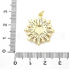 Brass Micro Pave Cubic Zirconia Enamel ABS Imitation Pearl Pendants KK-D325-22G-03-3