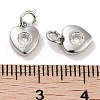 Brass Micro Pave Cubic Zirconia Charms KK-C051-07P-03-3