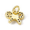 Brass Micro Pave Clear Cubic Zirconia Butterfly Charms ZIRC-F132-86G-2