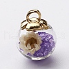 Glass Ball Pendants GLAA-N0020-02C-A-1