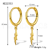 S925 Sterling Silver Lightning Hoop Earrings OB5526-11-1