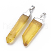 Natural Quartz Crystal Pointed Pendants G-S279-23-2