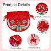 CHGCRAFT 4Pcs 4 Colors Half Round Cloth Packing Pouches ABAG-CA0001-16-3