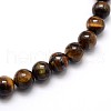 Natural Grade AB Tiger Eye Round Beads Strands X-G-O047-02-4mm-1