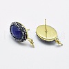 Natural Lapis Lazuli Stud Earring Findings RB-L031-20G-2